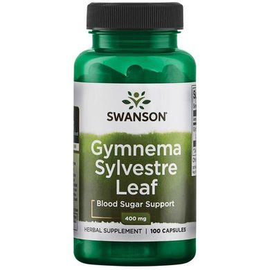 Джімнема Сильвестра лист, Gymnema Sylvestre Leaf, Swanson, 400 мг, 100 капсул