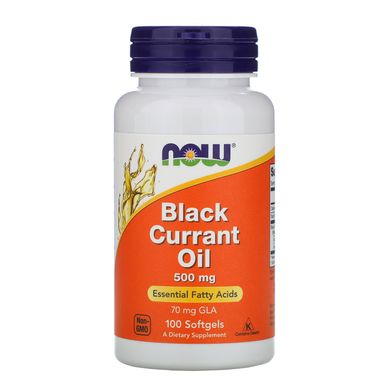 Олія насіння чорної смородини Now Foods (Black Currant Oil) 500 мг 100 капсул
