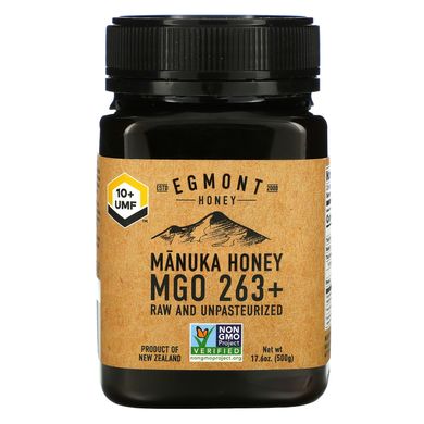 Egmont Honey, Мед манука, сирий та непастеризований, 263+ MGO, 17,6 унцій (500 г)