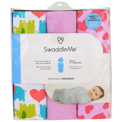 Пелюшки для немовлят 0-3 місяці Summer Infant (Swaddle Me Original) 3 пелюшки