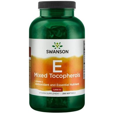 Змішані токофероли з вітаміном Е Swanson (Vitamin E Mixed Tocopherols) 1000 МО 250 капсул