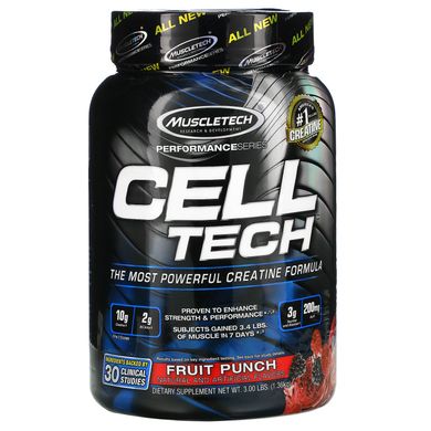 Креатинова формула Muscletech (Cell Tech The Most Powerful Creatine Formula) 1.4 кг зі смаком фруктового пуншу