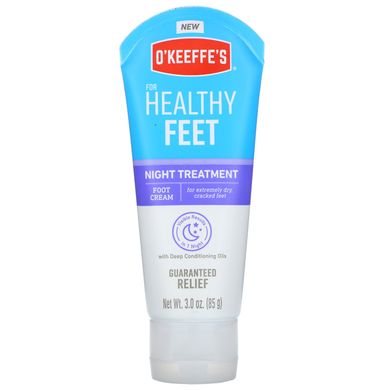 Здорові ноги, нічний лікування, крем для ніг, Healthy Feet, Night Treatment, Foot Cream, O'Keeffe's, 85 г