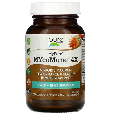 Препарат на основі грибів, MyPure, MYcoMune 4X, Pure Essence, 60 вегетаріанських капсул