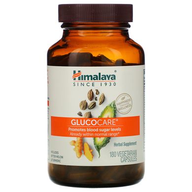 Харчова добавка GlucoCare, Himalaya, 180 рослинних капсул