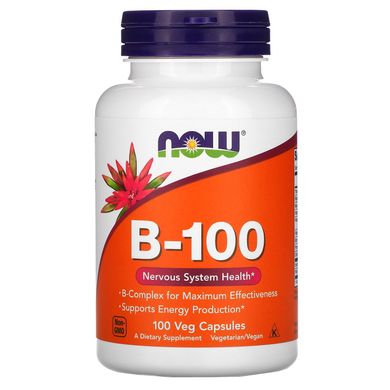 Витамин B100 Now Foods (Vitamin B-100) 100 веганских капсул купить в Киеве и Украине