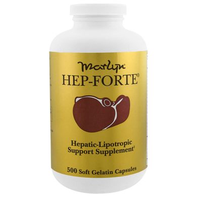 Marlyn, засіб для печінки Hep-Forte, Naturally Vitamins, 500 желатинових капсул
