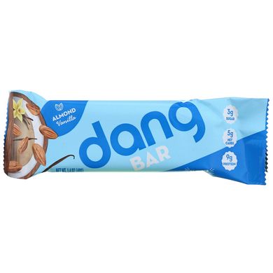 Кето-батончик, мигдаль і ваніль, Dang Foods LLC, 12 батончиків, 1,4 унц (40 г) кожен