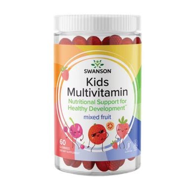 Дитячі мультивітаміни мікс фруктів Swanson (Kids Multivitamin) 60 жувальних цукерок