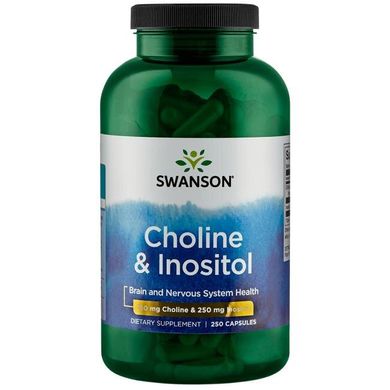 Холін і інозитол, Choline,Inositol, Swanson, 250 капсул