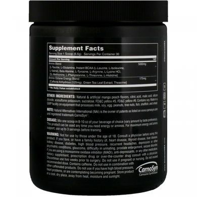 Аминооктанови эфирные аминокислоты + энергия, манго персик, Universal Nutrition, 6,98 (198 г) купить в Киеве и Украине