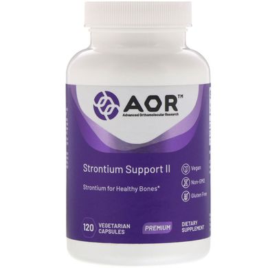 Стронцій Advanced Orthomolecular Research AOR (Strontium Support II) 341 мг 120 капсул
