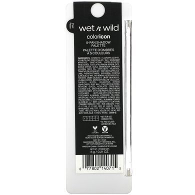 Wet n Wild, Color Icon, eyeshadow palette with 5 shades, camouflage, 0.21 ounces (6 g)