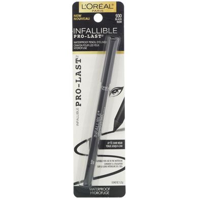 Водостійкий олівець для очей Infallible Pro-Last, відтінок 930 «чорний», L'Oreal, 1,2 г