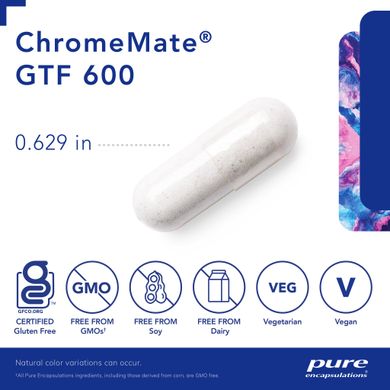 Хром Pure Encapsulations (ChromeMate GTF) 600 мкг 60 капсул