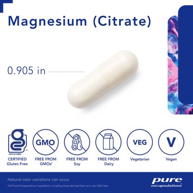 Магний Цитрат Pure Encapsulations (Magnesium Citrate) 180 капсул купить в Киеве и Украине