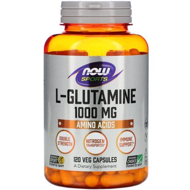 Глютамін Now Foods (L-Glutamine) 1000 мг 120 капсул