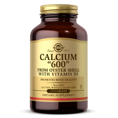 Кальцій з раковин устриць з вітаміном Д3 Solgar (Calcium "600") 120 таблеток