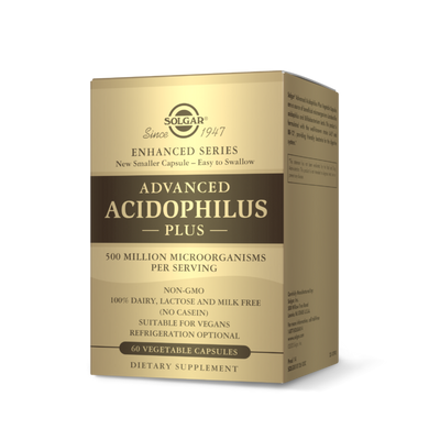 Пробіотики Solgar (Advanced Acidophilus Plus) 500 млн КУО 60 капсул