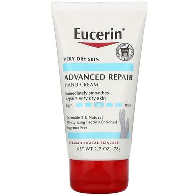 Крем для рук для відновлення без запаху Eucerin (Advanced Repair Hand Creme Fragrance Free) 78 г