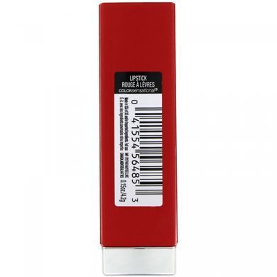Губна помада, відтінок 385 рубіновий, Color Sensational, Made For All, Maybelline, 4,2 г (0,15 унції)