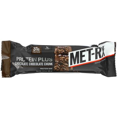 MET-Rx, Батончик Протеин Плюс, Шоколадный Блок, 9 батончиков, по 3,0 унции (85 г) каждый купить в Киеве и Украине