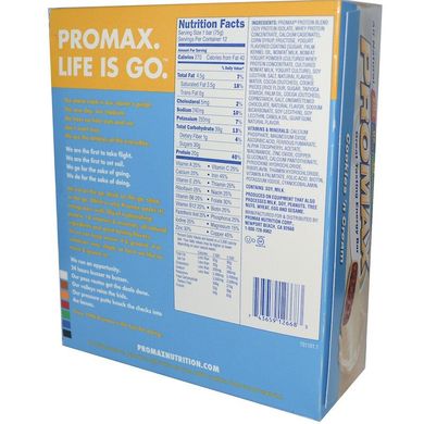 Енергетичні батончики зі смаком печива і вершків, Promax Nutrition, 12 шт по 75 г кожен
