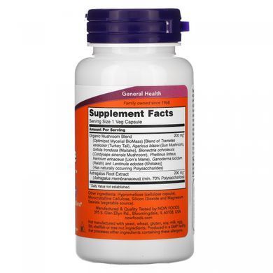 Грибная смесь поддерживающая иммунитет Now Foods (Immune Renew) 90 вегетарианских капсул купить в Киеве и Украине