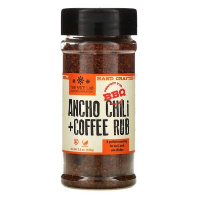 Приправа, Ancho Chili + Coffee Rub, The Spice Lab, 155 г
