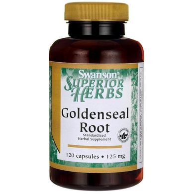 Золотий корінь Swanson (Goldenseal Root) 120 капсул