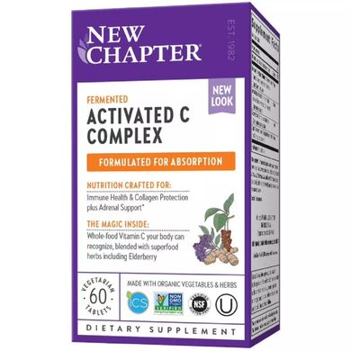 Органічний комплекс із вітаміном С New Chapter (Activated C Food Complex) 60 вегетаріанських таблеток