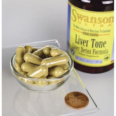 Тонус печінки, формула детоксикації печінки, Liver Tone Liver Detox Formula, Swanson, 300 мг, 120 капсул