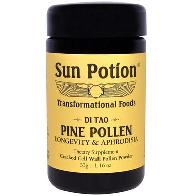 Пилок Сосни, Обробка в сирому вигляді, Sun Potion, 1,16 унції (33 г)