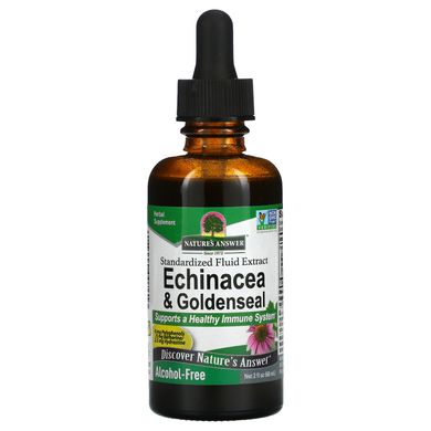 Ехінацея і гідрастіс без спирту Nature's Answer (Echinacea & Goldenseal) 1000 мг 60 мл
