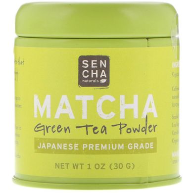 Маття, порошковий зелений чай, японський чай преміум-класу, Sencha Naturals, 1 унція (30 г)