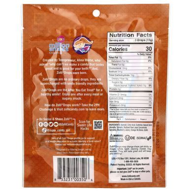Candies Zolli, candies for teeth cleaning, fruit flavors, more, Zollipops, 15 Zolli candies, 1.6 ounces.