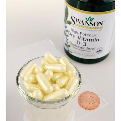 Вітамін Д3 - висока ефективність, Vitamin D3 - High Potency, Swanson, 1000 МО, 250 капсул