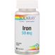 Залізо Solaray (Iron) 50 мг 60 капсул фото