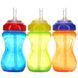 Nuby, Flexi Straw Gripper Cup без разливов, Netural, 3 шт. В упаковке фото