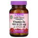 Витамин Д3 со вкусом малины Bluebonnet Nutrition (Vitamin D3) 1000 МЕ 90 жевательных таблеток фото