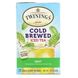 Чай холодной заварки, зеленый чай с мятой, Twinings, 20 пакетиков, 1,41 унции (40 г) фото