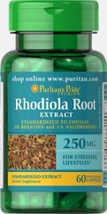 Стандартизований екстракт родіоли, Rhodiola Standardized Extract, Puritan's Pride, 250 мг, 60 капсул