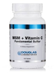 МСМ + вітамін С Douglas Laboratories (MSM + Vitamin C) 100 таблеток