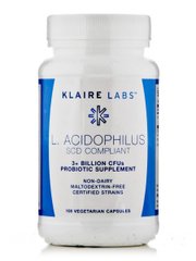 Ацидофилус пробиотики Klaire Labs (L. Acidophilus SCD Compliant) 100 вегетарианских капсул купить в Киеве и Украине