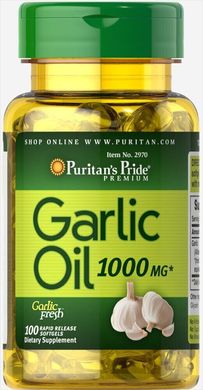 Часникова олія, Garlic Oil, Puritan's Pride, 1000 мг, 100 капсул
