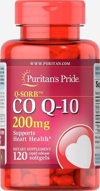 Коензим Q-10 Q-SORB ™, Q-SORB ™ Co Q-10, Puritan's Pride, 200 мг, 120 капсул