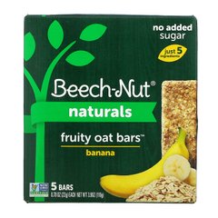Beech-Nut, Naturals, Фруктовые овсяные батончики, этап 4, банан, 5 батончиков, по 0,78 унции (22 г) каждый купить в Киеве и Украине