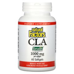 Natural Factors, CLA, 1000 мг, 60 м'яких пігулок