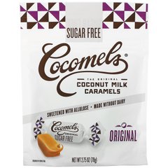 Cocomels, Карамель на кокосовому молоці, без цукру, оригінальний, 2,75 унції (78 г)