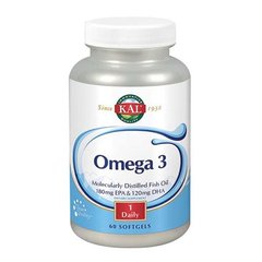 Омега-3 KAL (Omega 3 Fish 180/120) 1000 мг 60 капсул купить в Киеве и Украине
